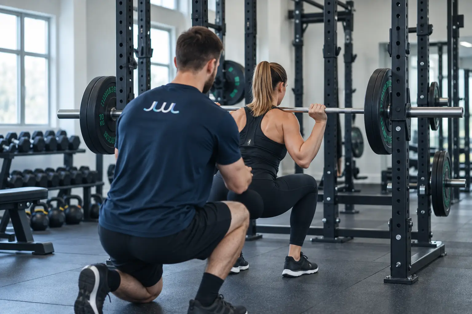 Jonny guiding a client through a strength exercise as part of a personalised rehabilitation programme in JWL's new studio